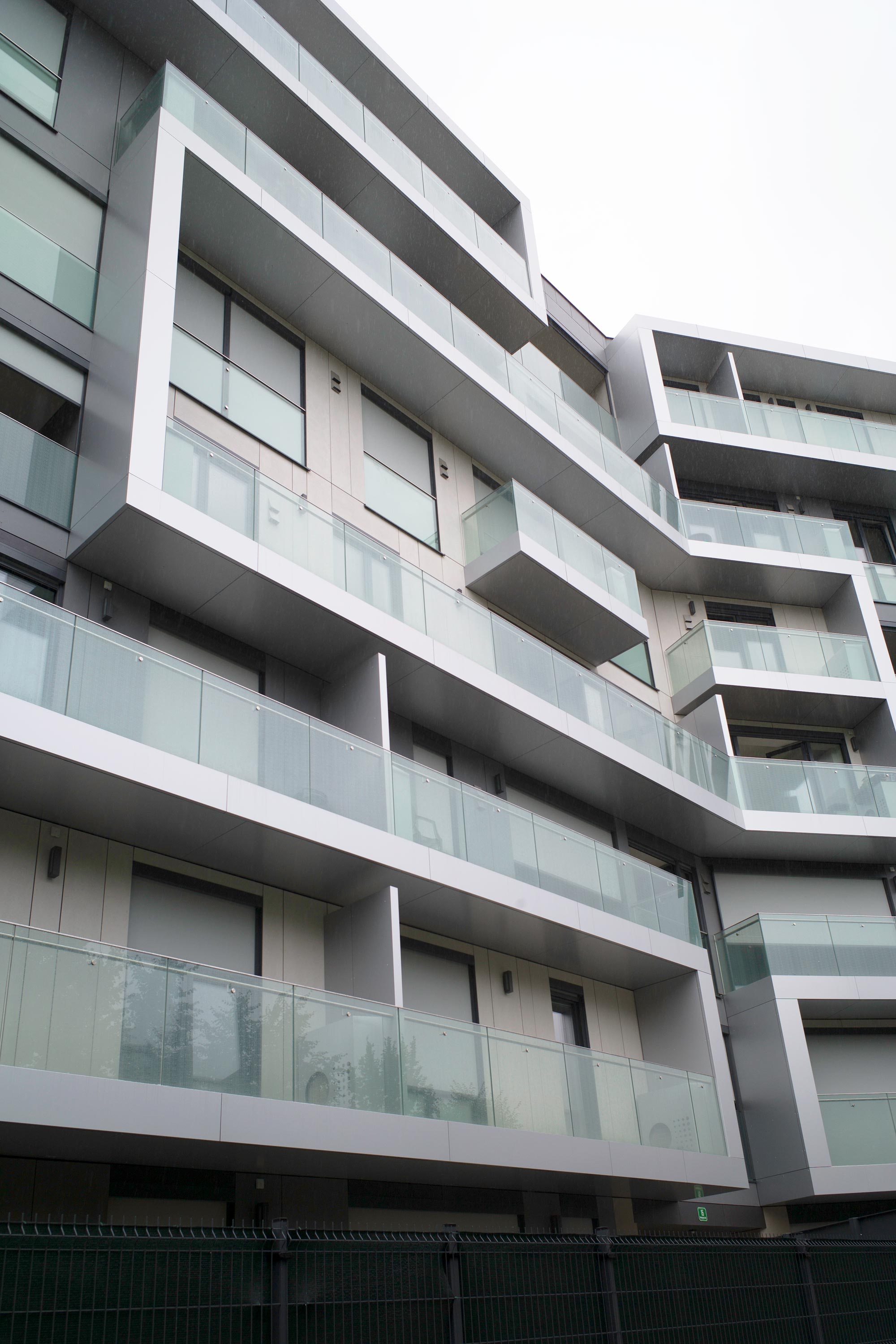 Wohnbau Ypsilon, Detail Fassade. Foto: Berger+Parkkinen Architekten